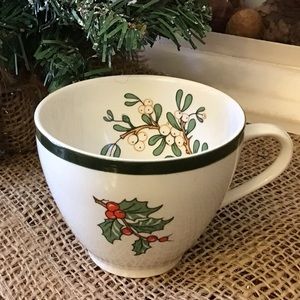 Vintage Cuthbertson Christmas Holly tea cup.  Made in England.